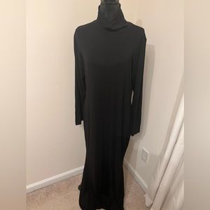Brand New w/o Tags! Gorgeous Black Knit Turtle Neck Gown with Fish Tail, Sz 3X